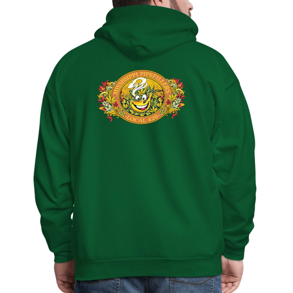 MISSISSIPPI PIPEFILLERS LOCAL 420 F/B DESIGNS Men's Hoodie - forest green