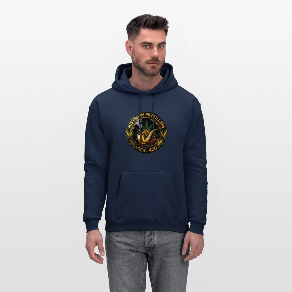 MISSISSIPPI PIPEFILLERS LOCAL 420 Men's Hoodie - navy