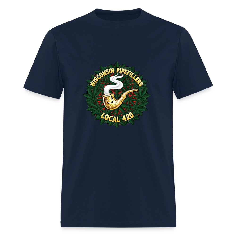 WISCONSIN PIPEFILLERS LOCAL 420 Men's T-Shirt - navy