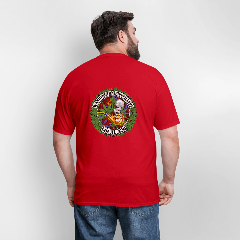 WASHINGTON PIPEFILLERS LOCAL 420 F/B DESIGN Men's T-Shirt - red