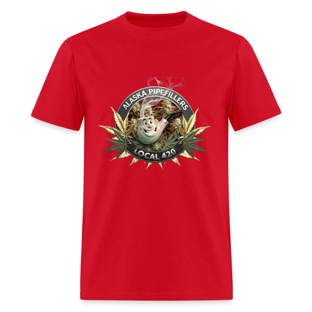 ALASKA PIPEFILLERS LOCAL 420 F/B DESIGN Men's T-Shirt - red