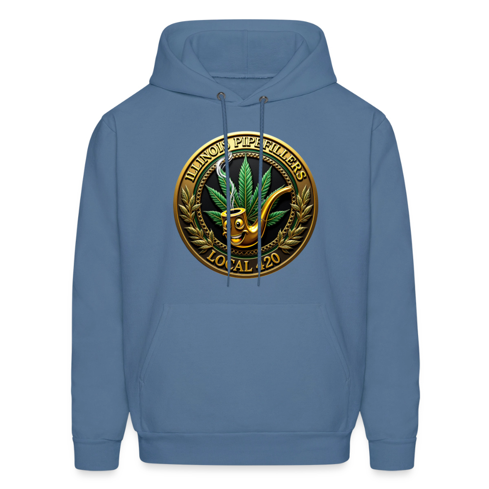 ILLINOIS PIPEFILLERS LOCAL 420 Men's Hoodie - denim blue