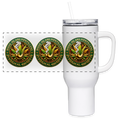 RHODE ISLAND PIPEFILLERS LOCAL 420 40oz Stainless Steel  Travel Tumbler - white