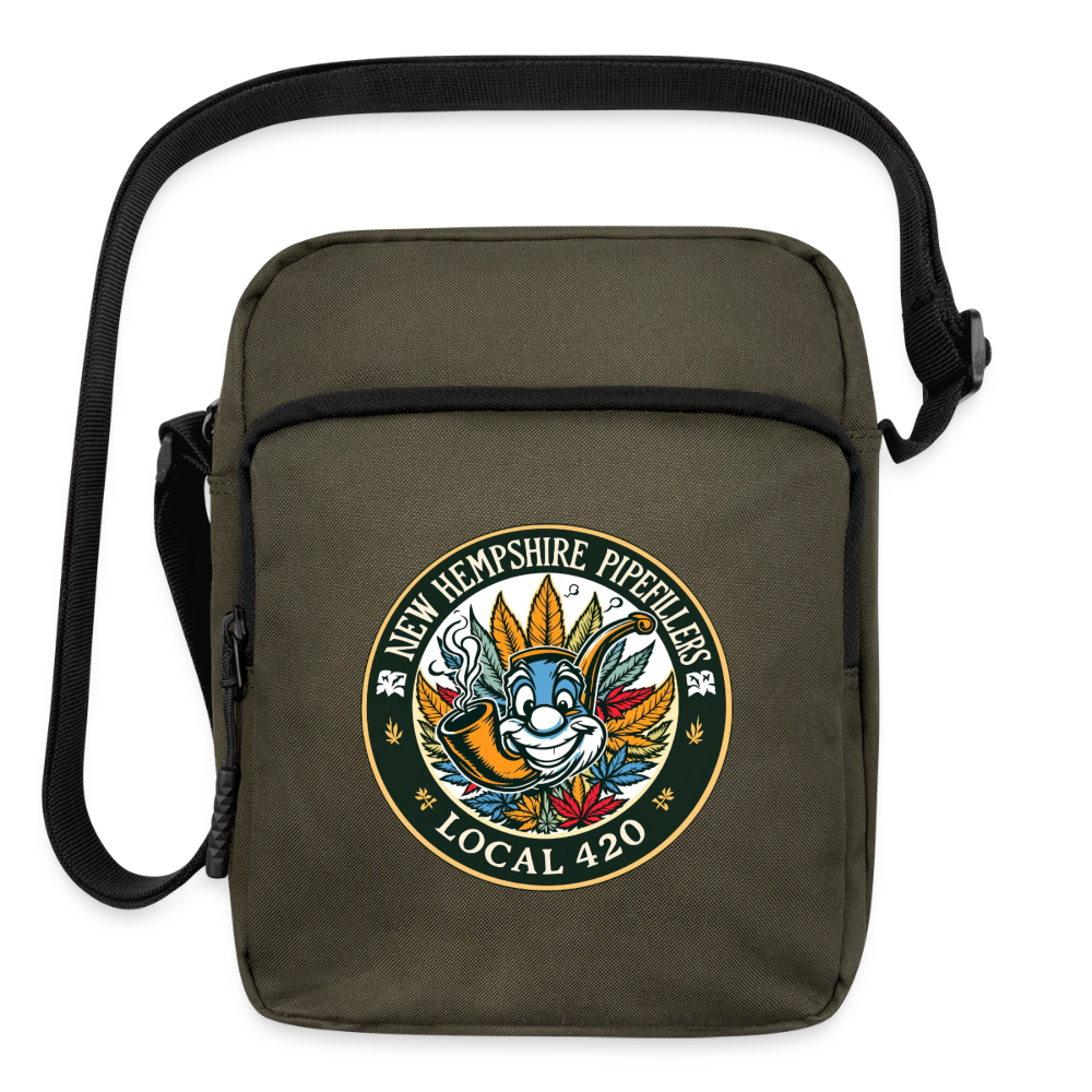 NEW HEMPSHIRE PIPEFILLERS LOCAL 420 Upright Crossbody Bag - olive