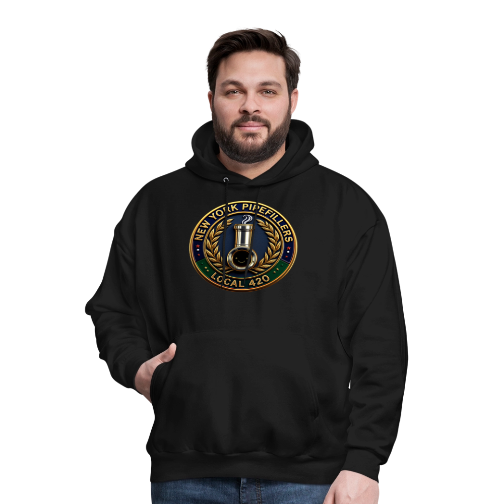 NEW YORK PIPEFILLERS LOCAL 420 F/B DESIGNS Men's Hoodie - black