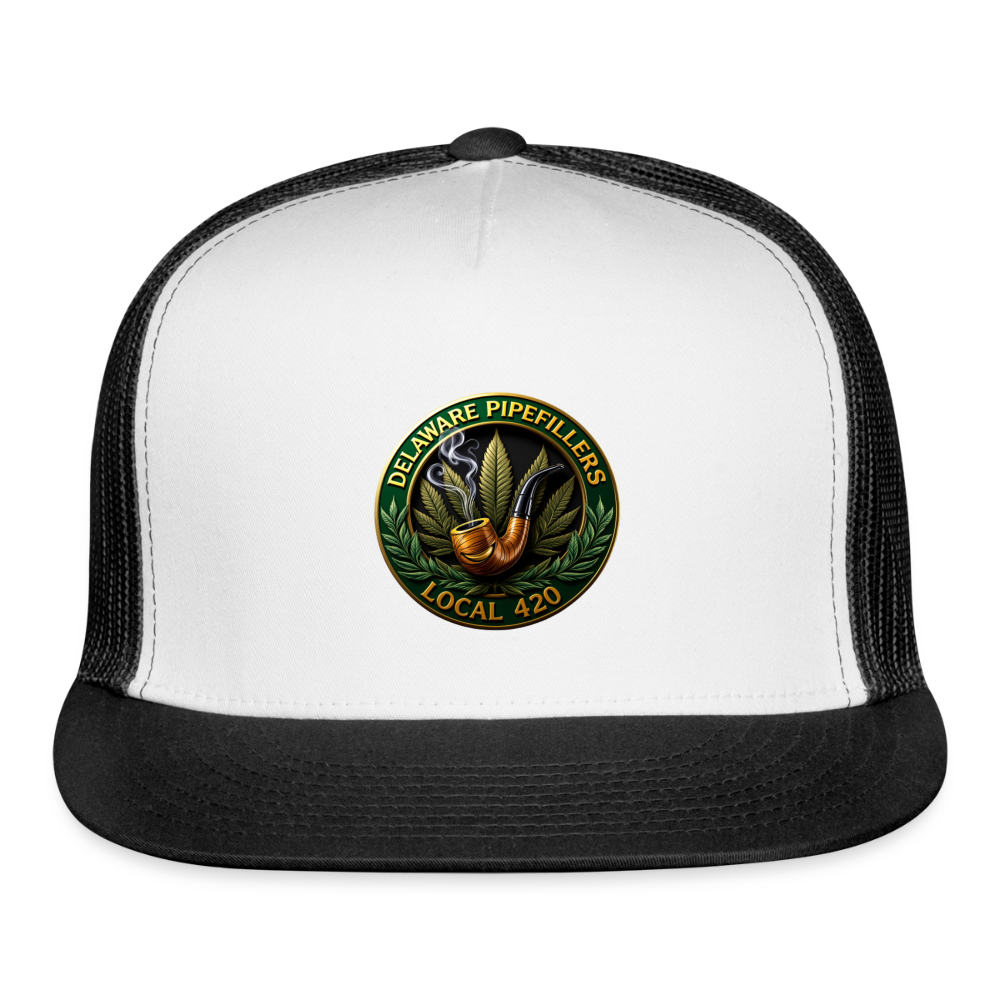 DELAWARE  PIPEFILLERS LOCAL 420 Trucker Hat - white/black