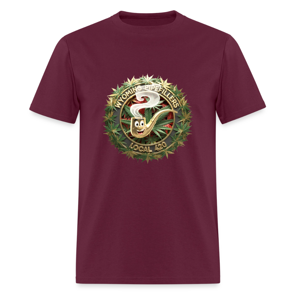 WYOMING PIPEFILLERS LOCAL 420 Men's T-Shirt - burgundy