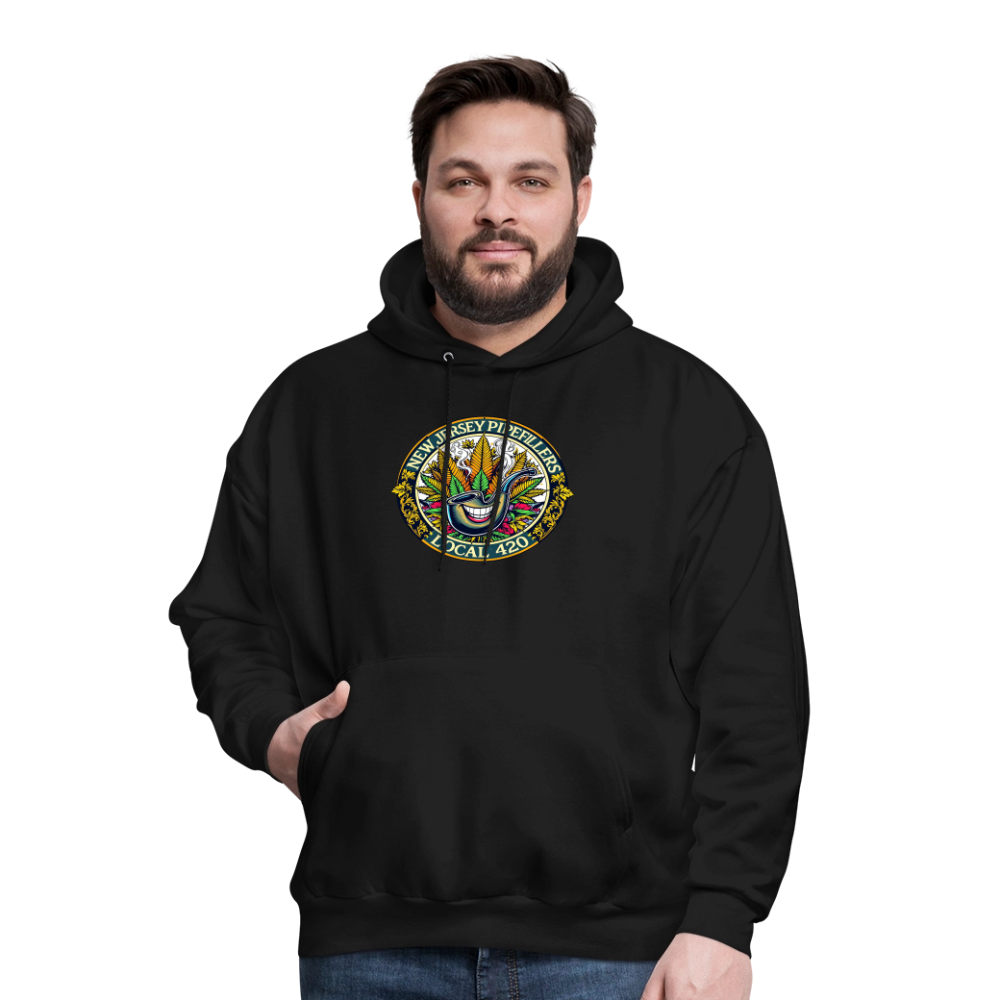 NEW JERSEY PIPEFILLERS LOCAL 420 F/B DESIGN Men's Hoodie - black