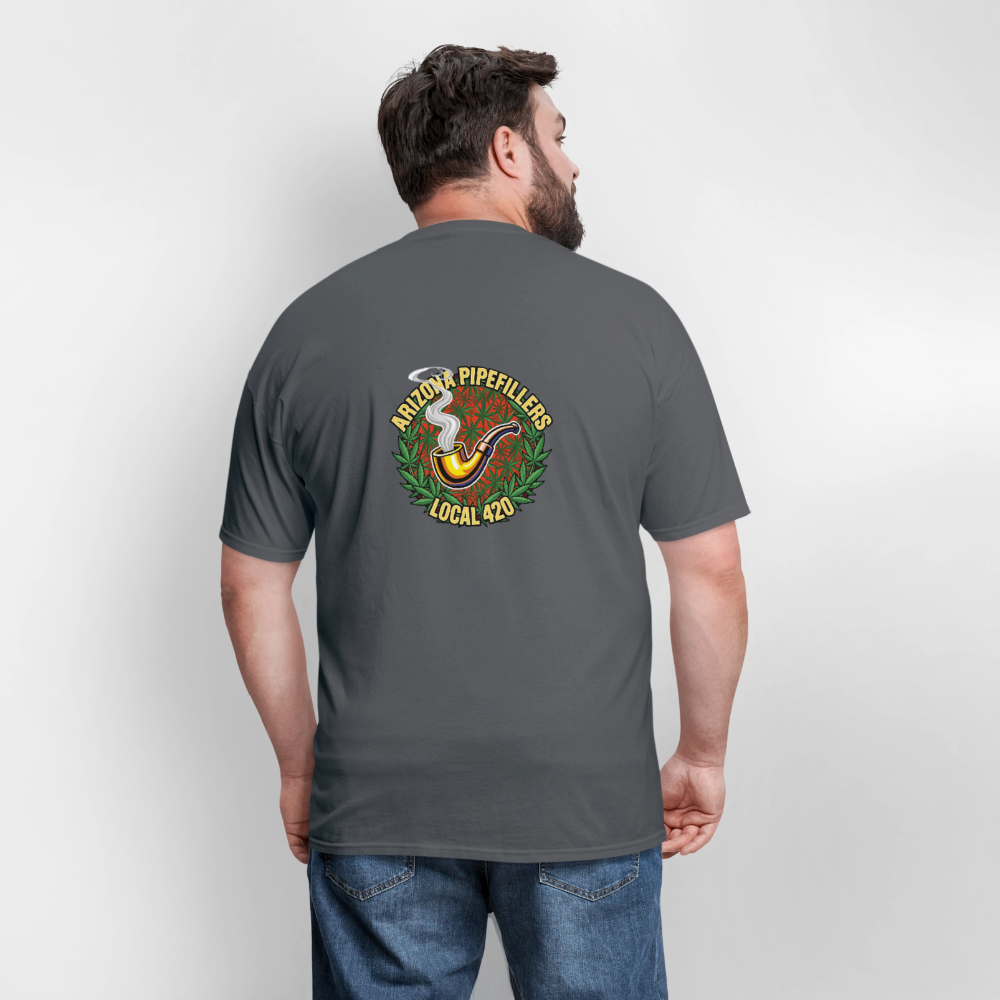 ARIZONA PIPEFILLERS LOCAL 420  F/B DESIGN Men's T-Shirt - charcoal