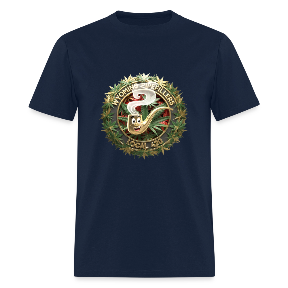 WYOMING PIPEFILLERS LOCAL 420 Men's T-Shirt - navy