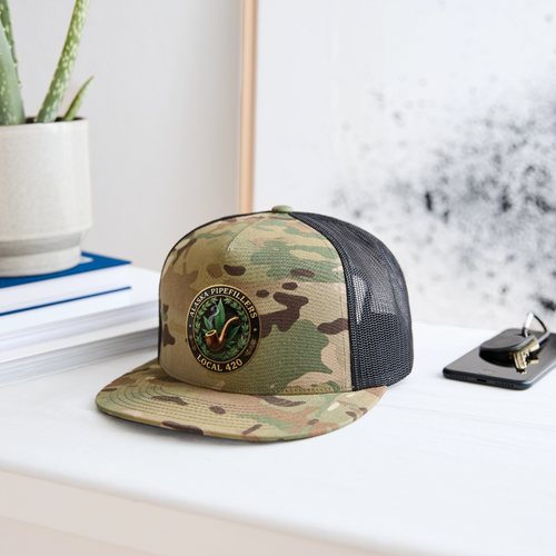ALASKA PIPEFILLERS LOCAL 420 CAMO Trucker Hat - MultiCam\black