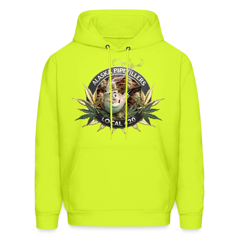 ALASKA  PIPEFILLERS LOCAL 420 F/B DESIGN Men's Hoodie - safety green
