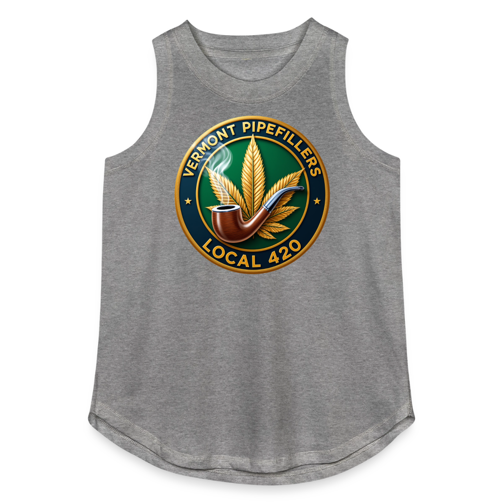 VERMONT PIPEFILLERS LOCAL 420 Women's Relaxed Tank Top - granite heather 