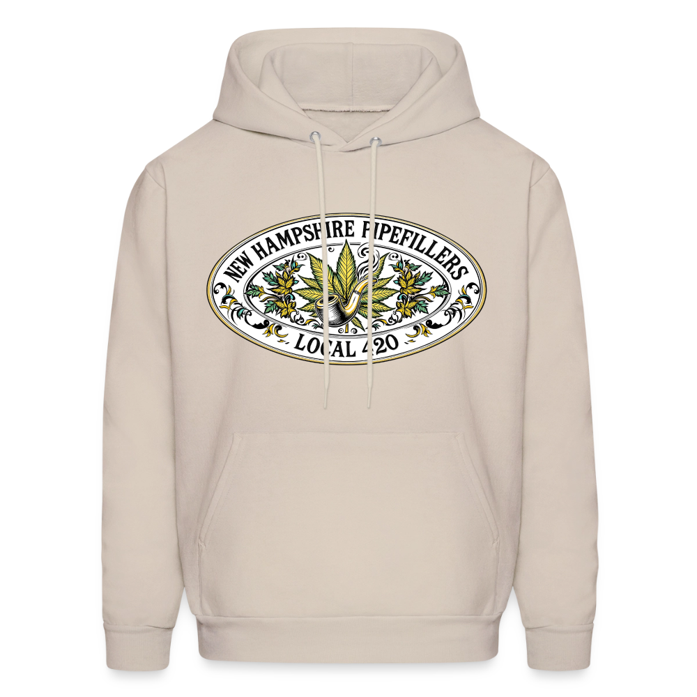 NEW HAMPSHIRE PIPEFILLERS LOCAL 420 2 EMBLEM Men's Hoodie - Sand