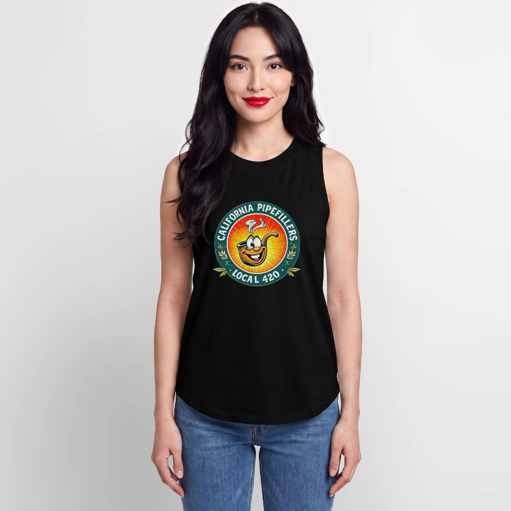 CALIFORNIA PIPEFILLERS LOCAL 420 Women's Relaxed Tank Top - black