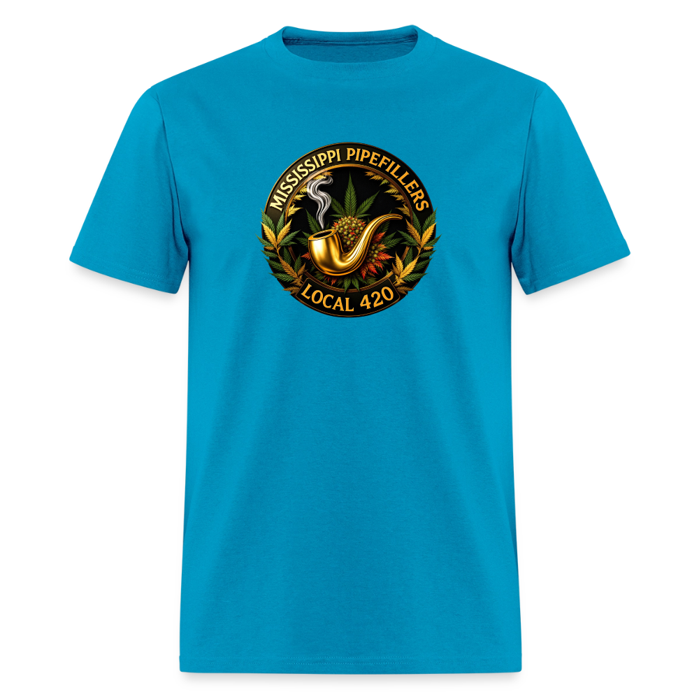 MISSISSIPPI PIPEFILLERS LOCAL 420 Men's T-Shirt - turquoise
