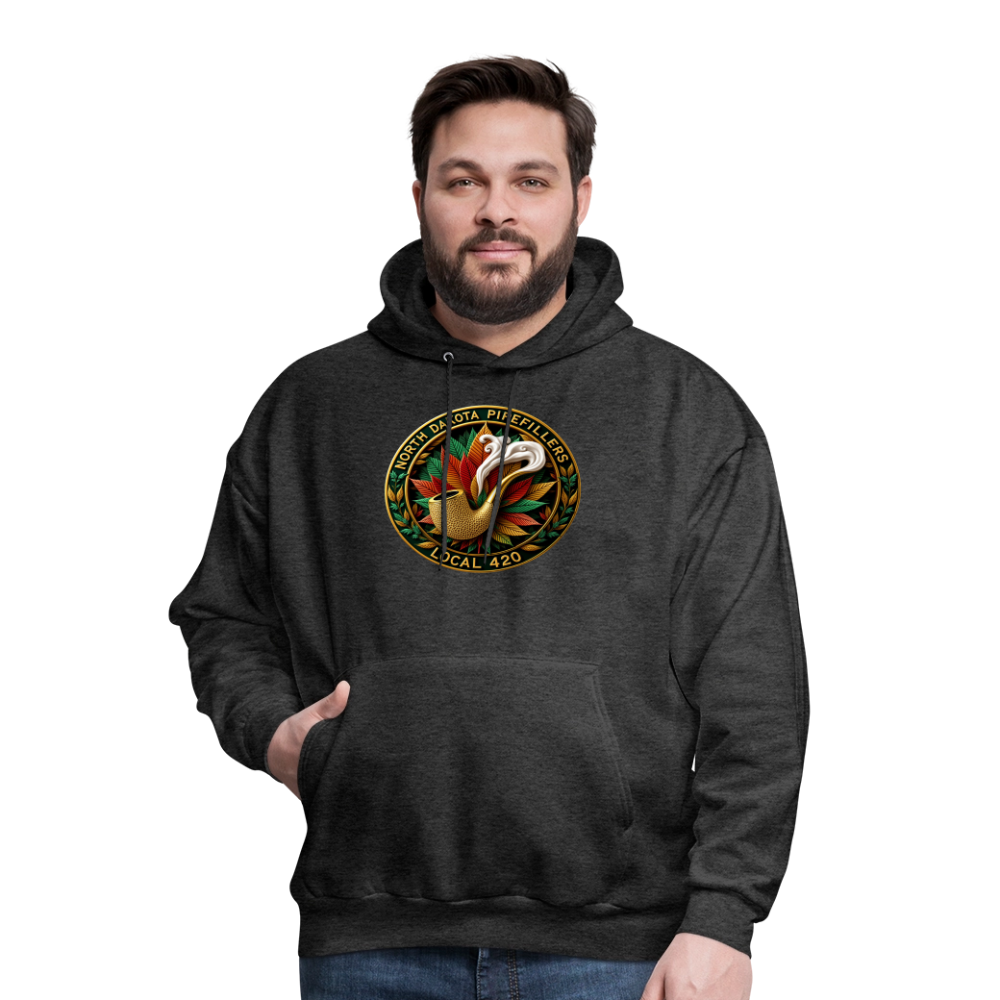 NORTH DAKOTA PIPEFILLERS LOCAL 420 Men's Hoodie - charcoal grey