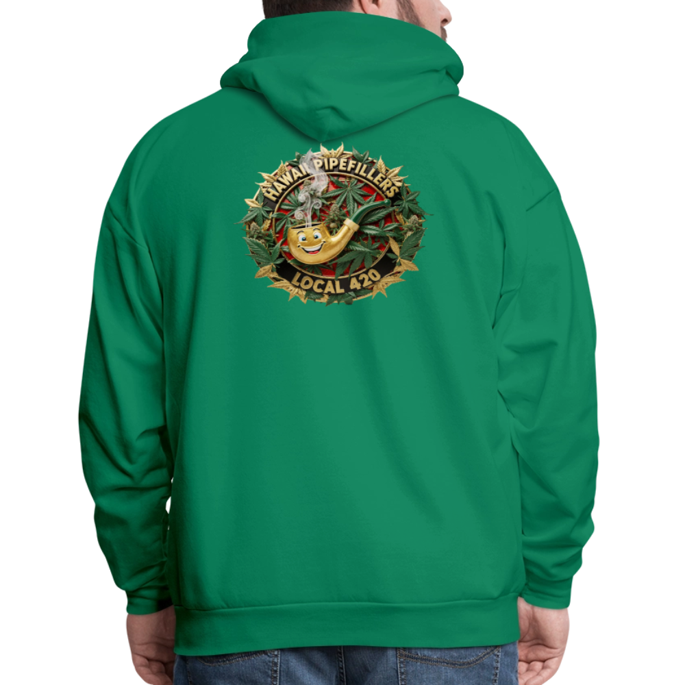 HAWAII PIPEFILLERS LOCAL 420 F/B DESIGN Men's Hoodie - kelly green