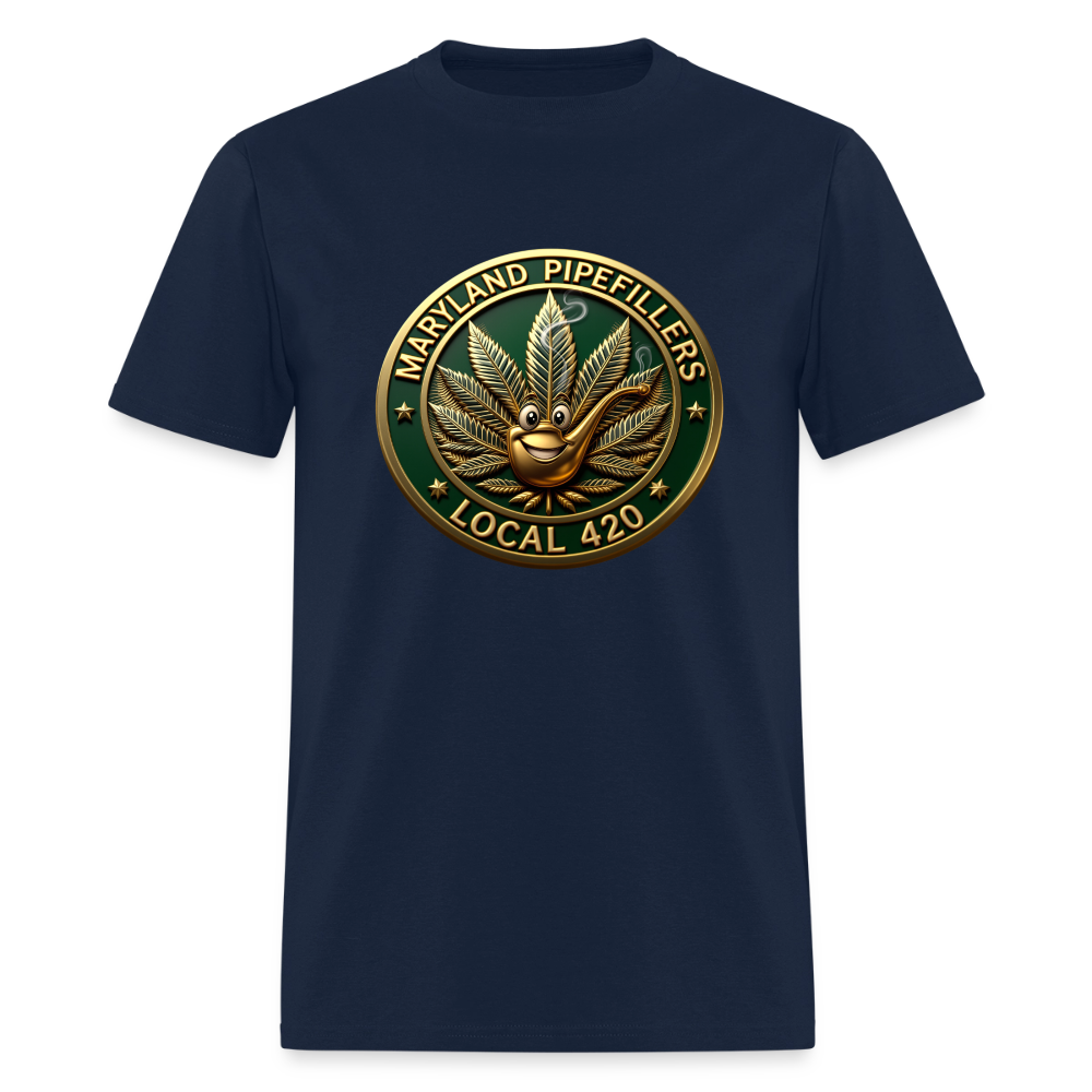 MARYLAND PIPEFILLERS LOCAL 420 Men's T-Shirt - navy