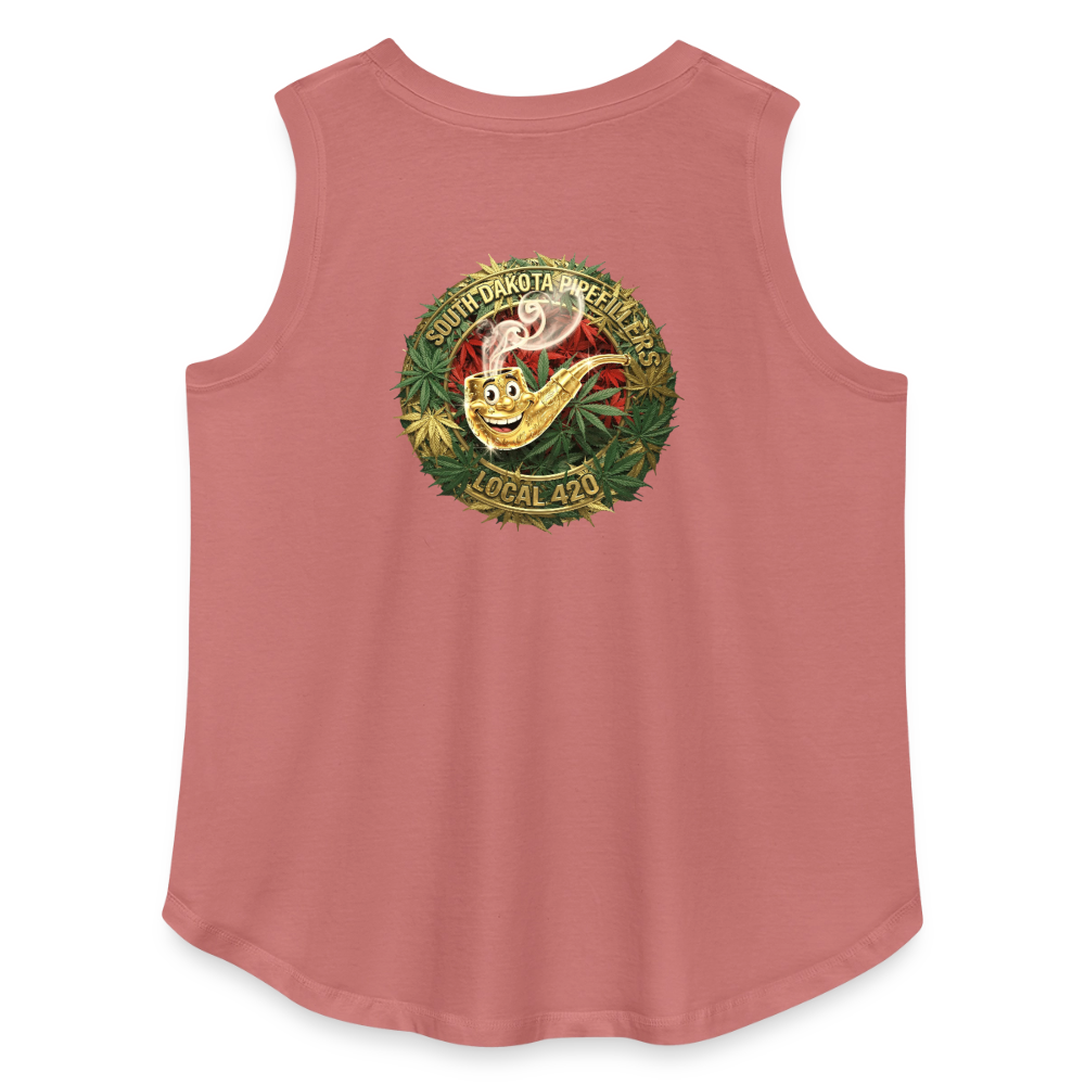 SOUTH DAKOTA PIPEFILLERS LOCAL 420  F/B DESIGN Women's Curvy Relaxed Tank Top - mauve