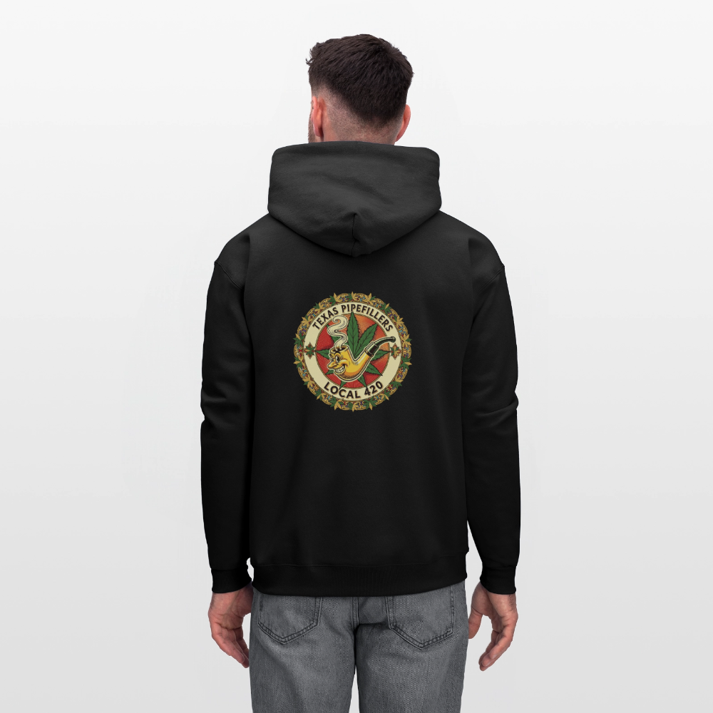 TEXAS PIPEFILLERS LOCAL 420 F/B DESIGN Men's Hoodie - black