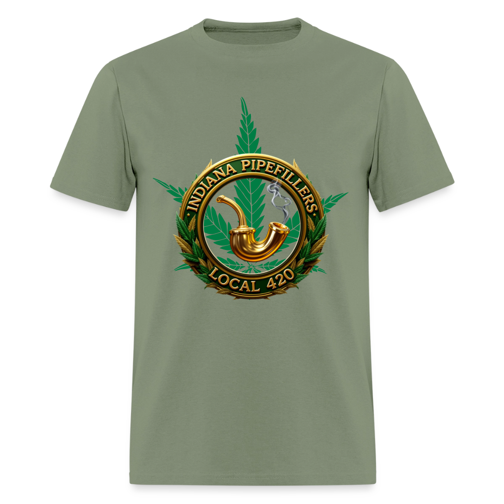 INDIANA PIPEFILLERS LOCAL 420 Men's T-Shirt - military green