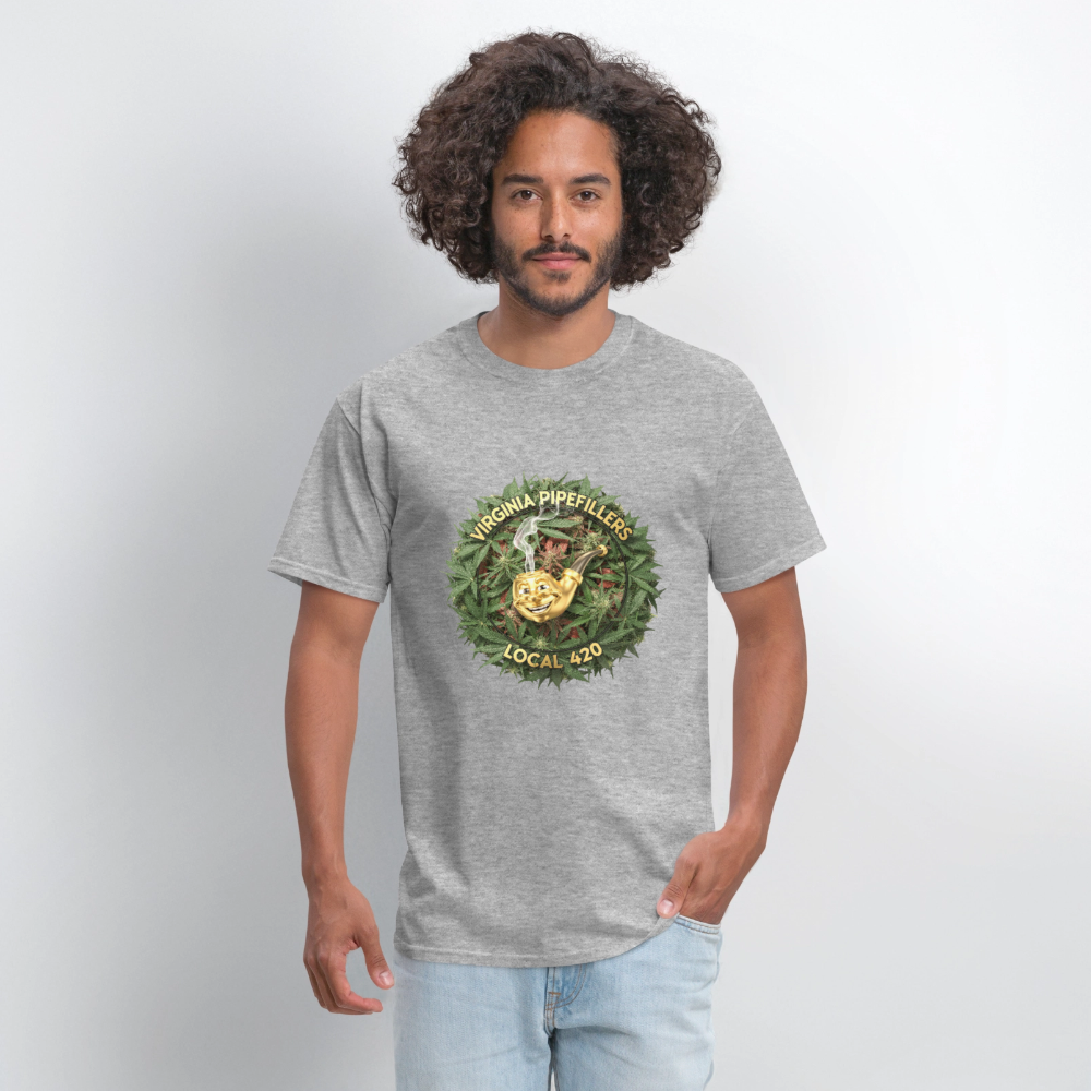 VIRGINIA PIPEFILLERS LOCAL 420 Men's T-Shirt - heather gray