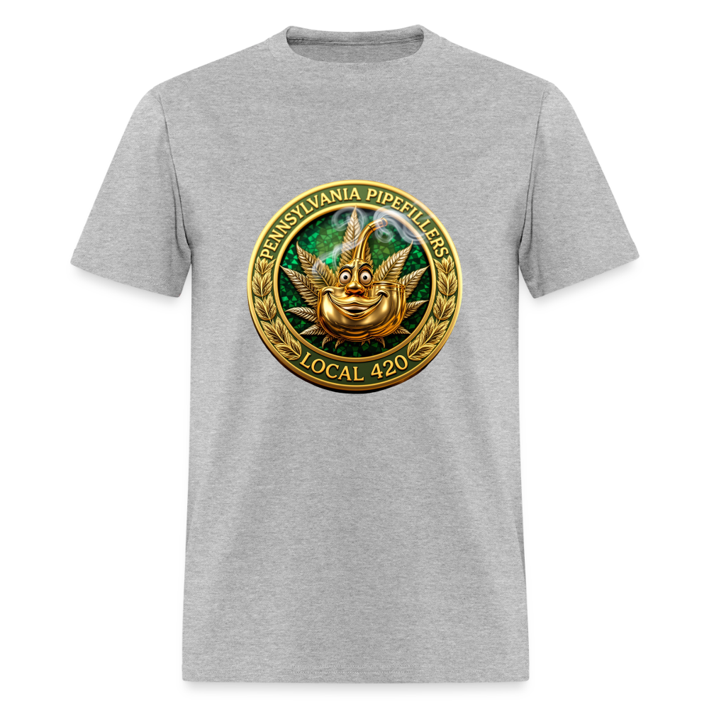 PENNSYLVANIA PIPEFILLERS LOCAL 420 F/B DESIGNS Men's T-Shirt - heather gray