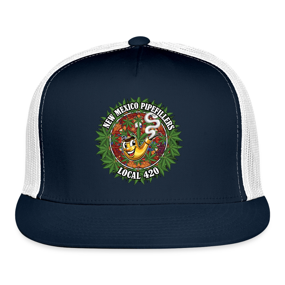 NEW MEXICO PIPEFILLERS LOCAL 420 Trucker Hat - navy/white