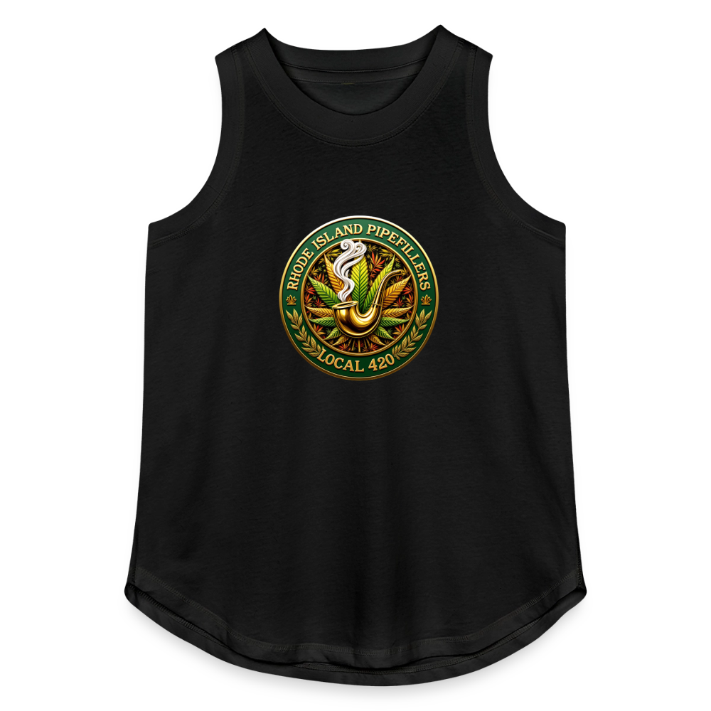 RHODE ISLAND PIPEFILLERS LOCAL 420 Women's Relaxed Tank Top - black