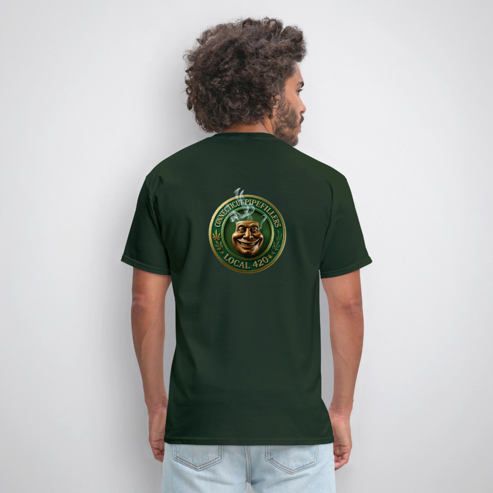 CONNECTICUT PIPEFILLERS LOCAL 420 F/B DESIGN Men's T-Shirt - forest green
