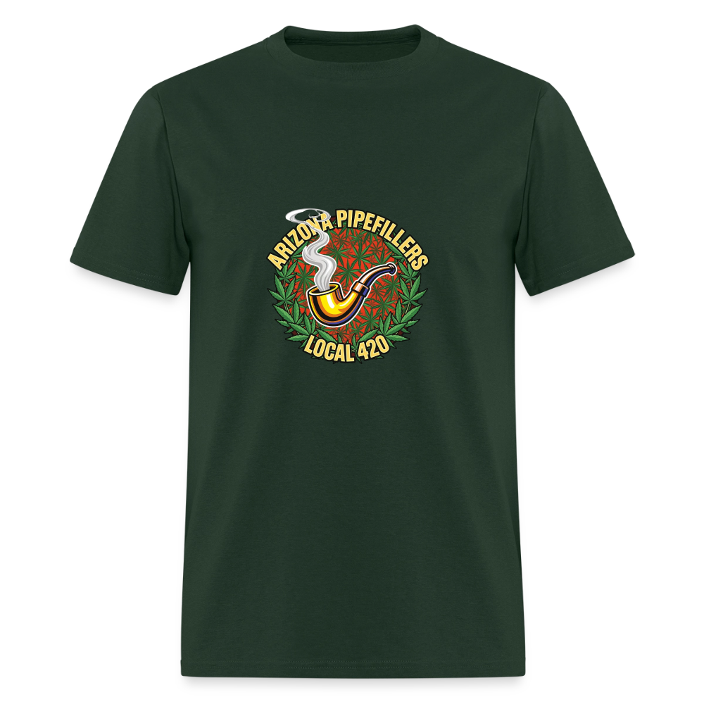 ARIZONA PIPEFILLERS LOCAL 420  F/B DESIGN Men's T-Shirt - forest green