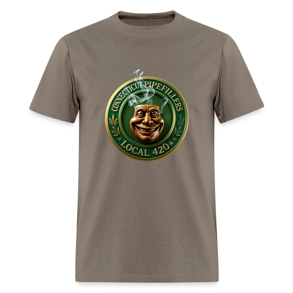 CONNECTICUT PIPEFILLERS LOCAL 420 DESIGN Men's T-Shirt - safari