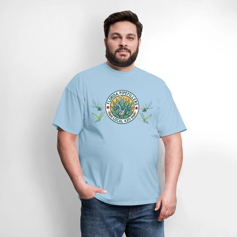 FLORIDA PIPEFILLERS LOCAL 420 Men's T-Shirt - powder blue