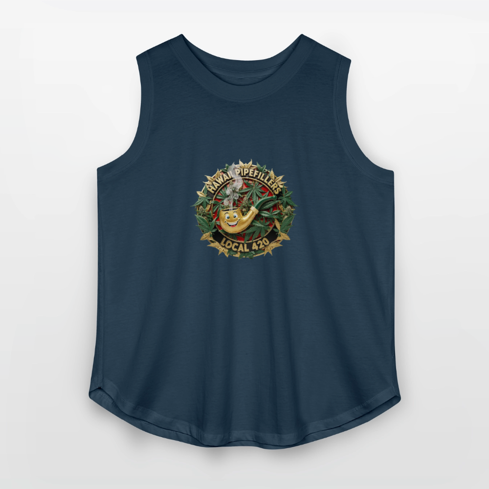 HAWAII PIPEFILLERS LOCAL 420 F/B DESIGN Women's Curvy Relaxed Tank Top - denim