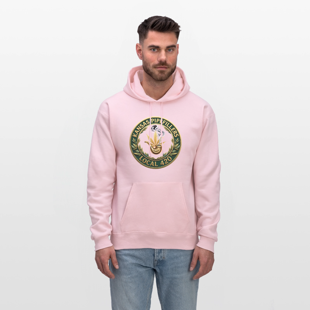 KANSAS PIPEFILLERS LOCAL 420 F/B DESIGNS Men's Hoodie - pale pink