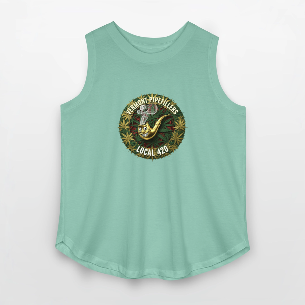 VERMONT PIPEFILLERS LOCAL 420  F/B DESIGN Women's Curvy Relaxed Tank Top - saltwater