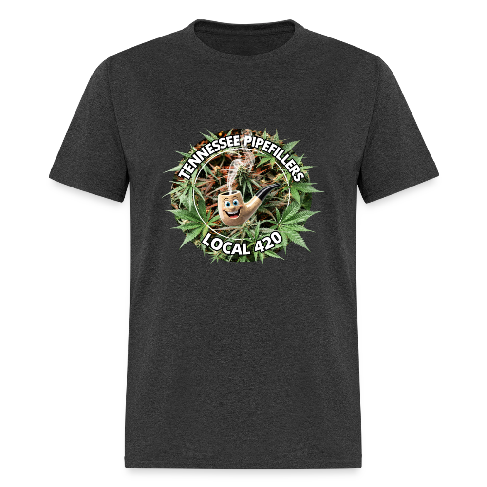 TENNESSEE PIPEFILLERS LOCAL 420 F/B DESIGN Men's T-Shirt - heather black