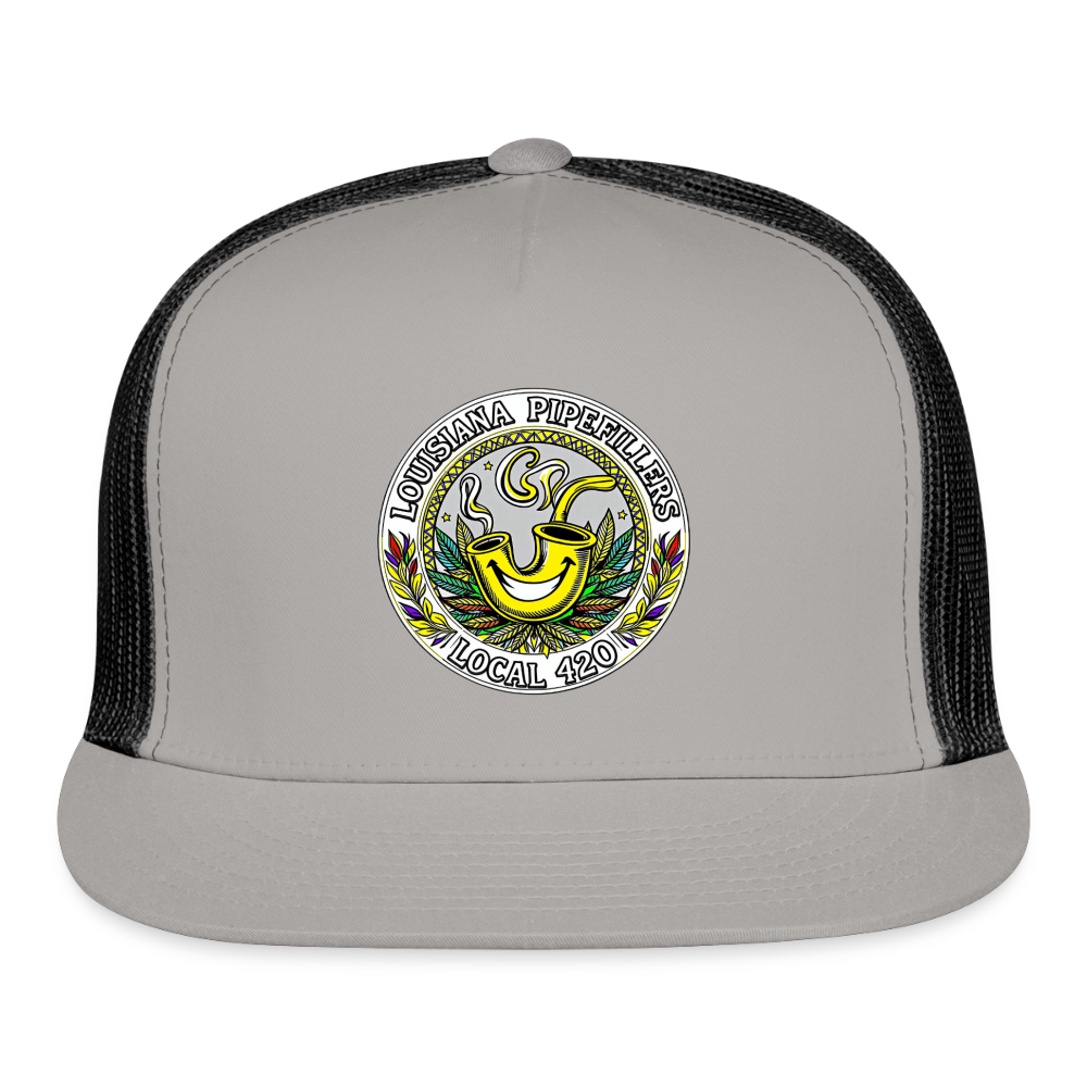 LOUISIANA PIPEFILLERS LOCAL 420 Trucker Hat - gray/black