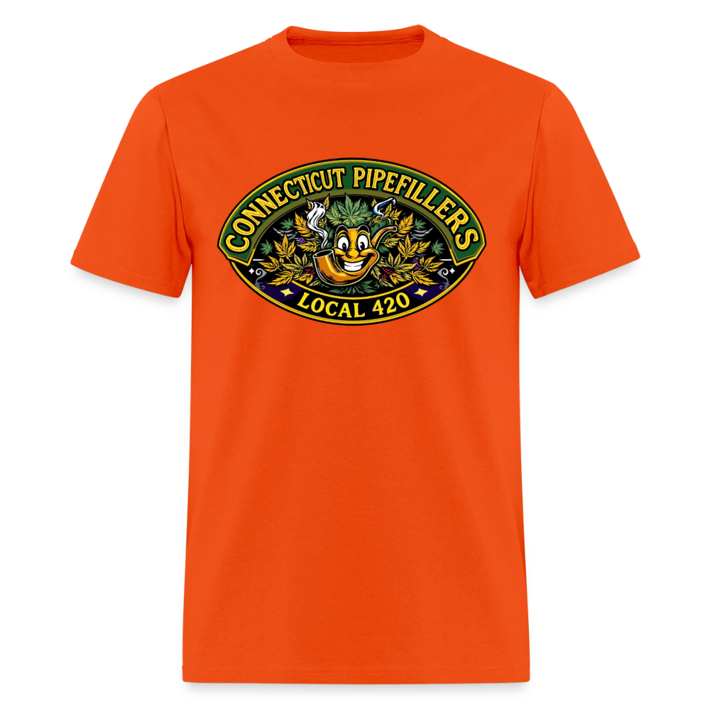 CONNECTICUT PIPEFILLERD LOCAL 420 F/B DESIGN Men's T-Shirt - orange