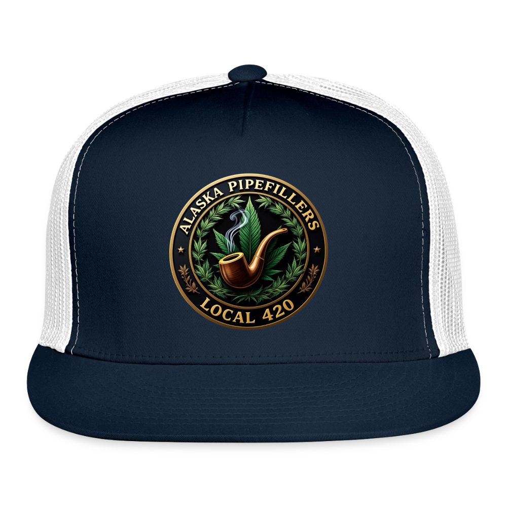 ALASKA PIPEFILLERS LOCAL 420 Trucker Hat - navy/white