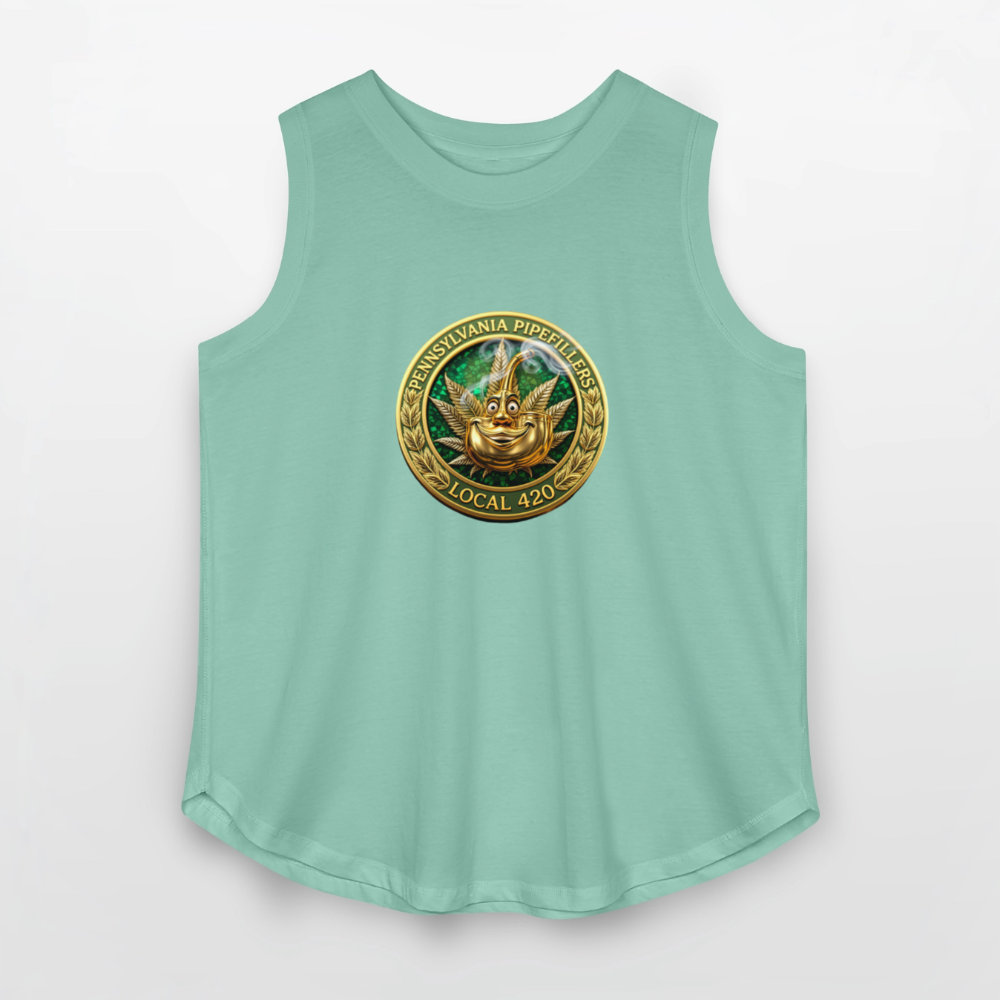 PENNSYLVANIA  PIPEFILLERS LOCAL 420 Women's Curvy Relaxed Tank Top - saltwater