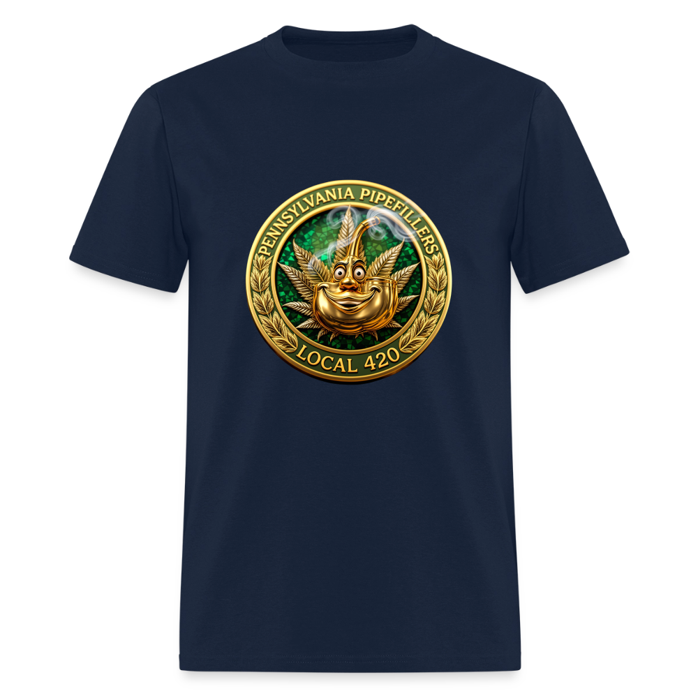PENNSYLVANIA  PIPEFILLERS LOCAL 420 Men's T-Shirt - navy