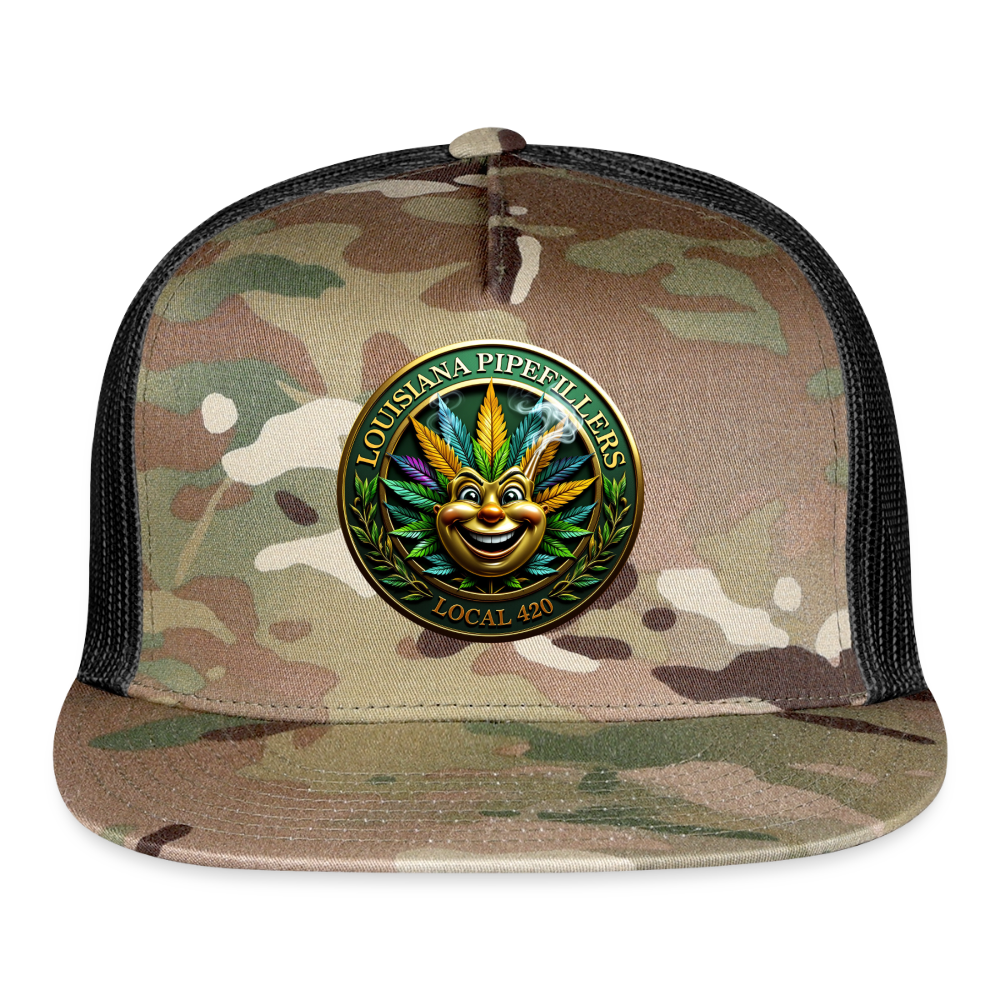 LOUISIANA PIPEFILLERS LOCAL 420 CAMO Trucker Hat - MultiCam\black
