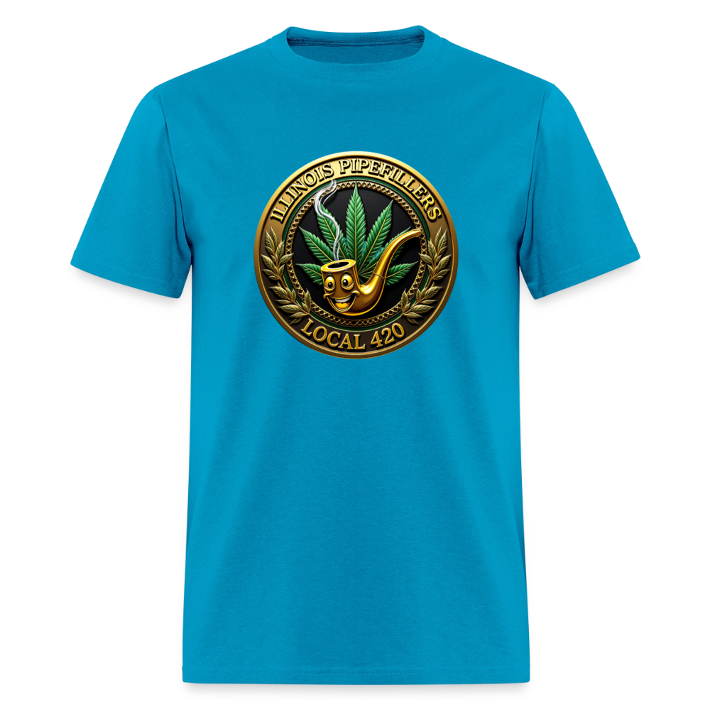ILLINOIS PIPEFILLERS LOCAL 420 Men's T-Shirt | - turquoise