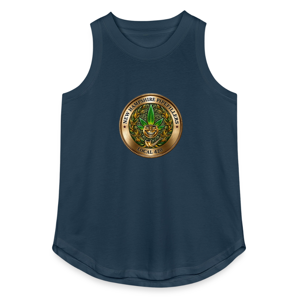 NEW HAMPSHIRE PIPEFILLERS LOCAL 420 Women's Relaxed Tank Top - denim