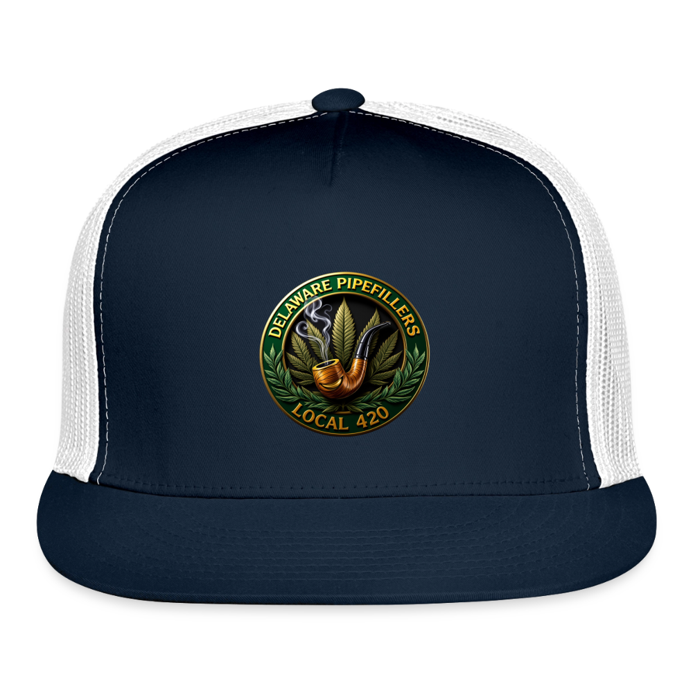 DELAWARE  PIPEFILLERS LOCAL 420 Trucker Hat - navy/white