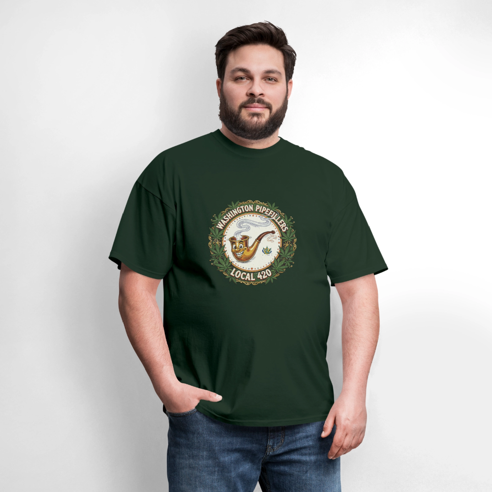 WASHINGTON PIPEFILLERS LOCAL 420 Men's T-Shirt - forest green