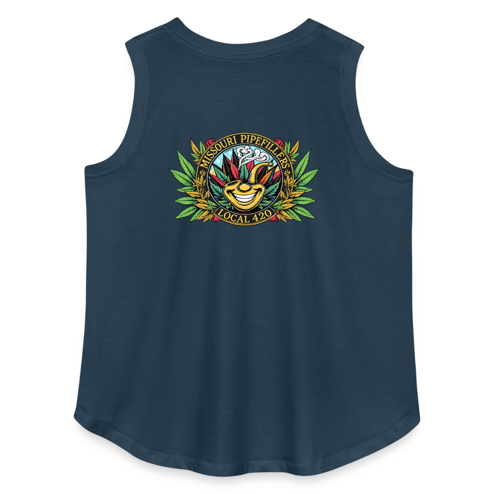 MISSOURI PIPEFILLERS LOCAL 420 F/B DESIGNS Women's Curvy Relaxed Tank Top - denim