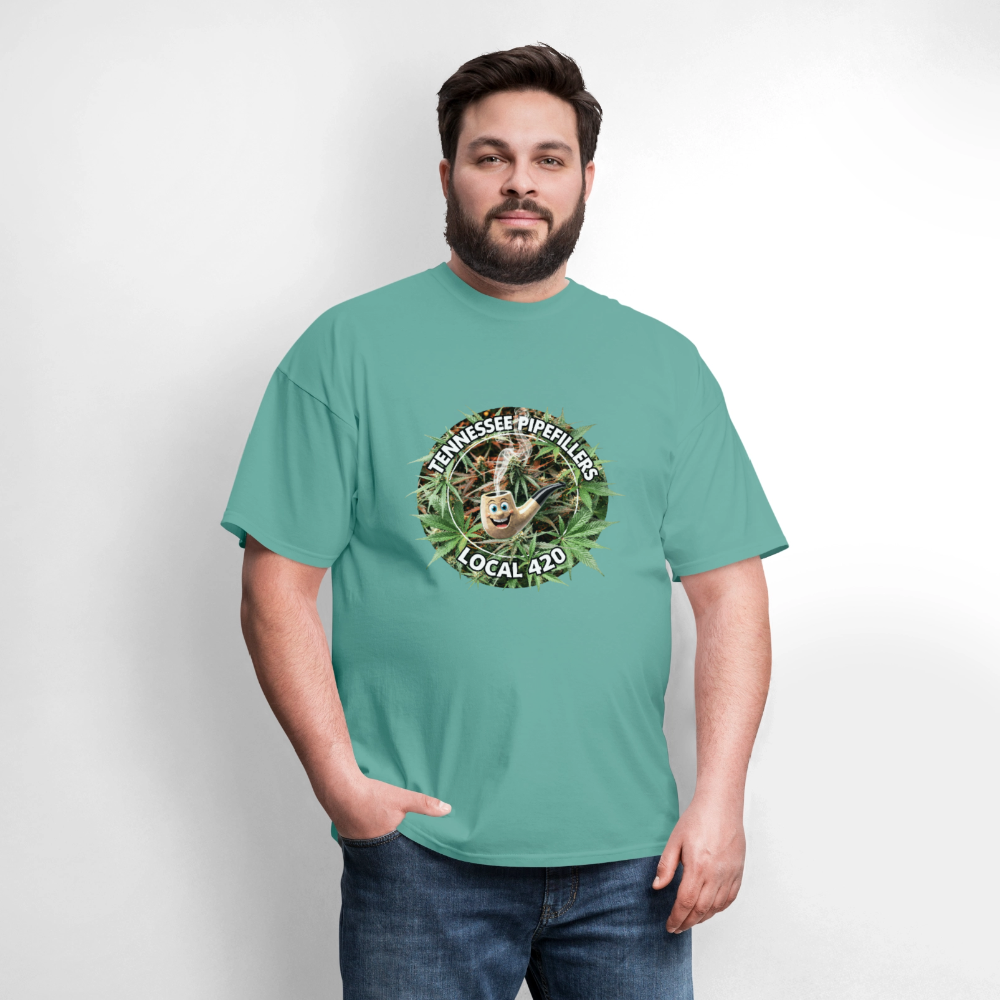 TENNESSEE PIPEFILLERS LOCAL 420 Men's T-Shirt - aquatic